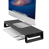 Trapezoid Monitor Stand Riser with Extra Storage Durable Powerful Desk Organizer Suitable for Computer Display, Laptop, Monitor