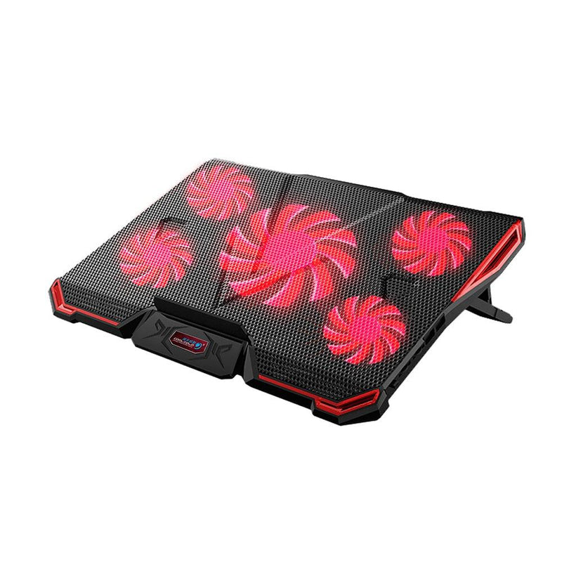 COOLCOLD Gaming Laptop Cooler Five Fans Led Screen 2 USB Mute Laptop Cooling Pad Notebook Stand For 12-17 inch Laptop Macbook