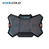 Coolcold New Product 7 Viewing Angles Notebook Cooler Pad LED Light Gaming Notebook Cooler Stand For 17inch