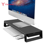 Trapezoid Monitor Stand Riser with Extra Storage Durable Powerful Desk Organizer Suitable for Computer Display, Laptop, Monitor
