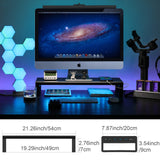 Aluminum Monitor Stand Holder Metal Riser USB 3.0 laptop stand with Fast Charging Transfer Data,Keyboard and Mouse Storage Desk