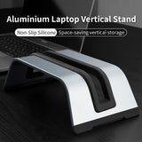 Aluminum Vertical Laptop Stand Laptop Holder Compatible with MacBook/iPad and More Notebook Laptops