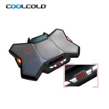 Coolcold New Product 7 Viewing Angles Notebook Cooler Pad LED Light Gaming Notebook Cooler Stand For 17inch