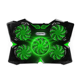 COOLCOLD New Arrival 5 LED fans Laptop Cooler Cooling Pad USB 2.0 Cooler Stand With Silk Print Design For 12-17inch Notebook