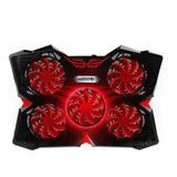 COOLCOLD New Arrival 5 LED fans Laptop Cooler Cooling Pad USB 2.0 Cooler Stand With Silk Print Design For 12-17inch Notebook