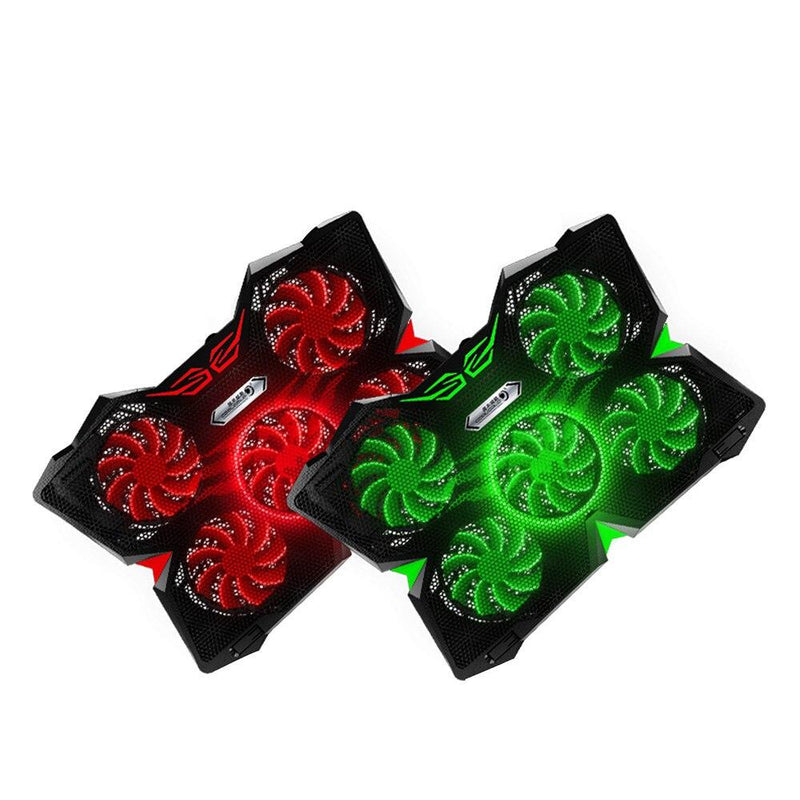 COOLCOLD New Arrival 5 LED fans Laptop Cooler Cooling Pad USB 2.0 Cooler Stand With Silk Print Design For 12-17inch Notebook