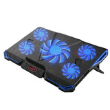 COOLCOLD Adjustable Angles Laptop Cooler Ergonomic Notebook Cooling Pad With Five Led Fan For 11'' 15.6'' 17''Notebook Tablet PC