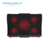 COOLCOLD Adjustable Angles Laptop Cooler Ergonomic Notebook Cooling Pad With Five Led Fan For 11'' 15.6'' 17''Notebook Tablet PC