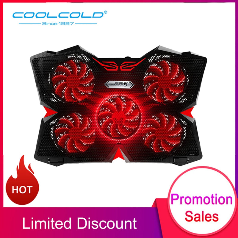 Lukione Laptop Cooling Pad, Gaming Laptop Cooler With 6 Quiet Fans