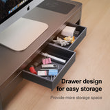 Monitor Stand Riser USB3.0 Hub Support Data Transfer and Wireless Charging with Drawer Storage Box Desk Organizer for Laptop PC
