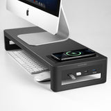 Monitor Stand Monitor Riser with Keyboard and Mouse Storage Desk Organizer for Laptop Computer Up to 27 inches and 66 pounds