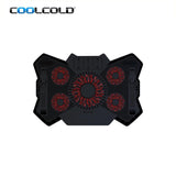 Coolcold New Product 7 Viewing Angles Notebook Cooler Pad LED Light Gaming Notebook Cooler Stand For 17inch